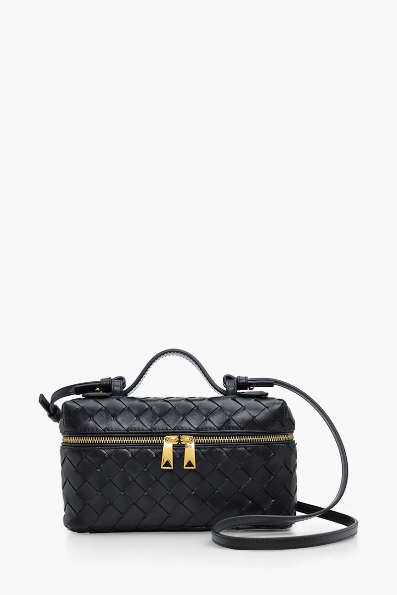 BOTTEGA VENETA Bang Bang Vanity Case Intrecciato Bag in Black GHW 0