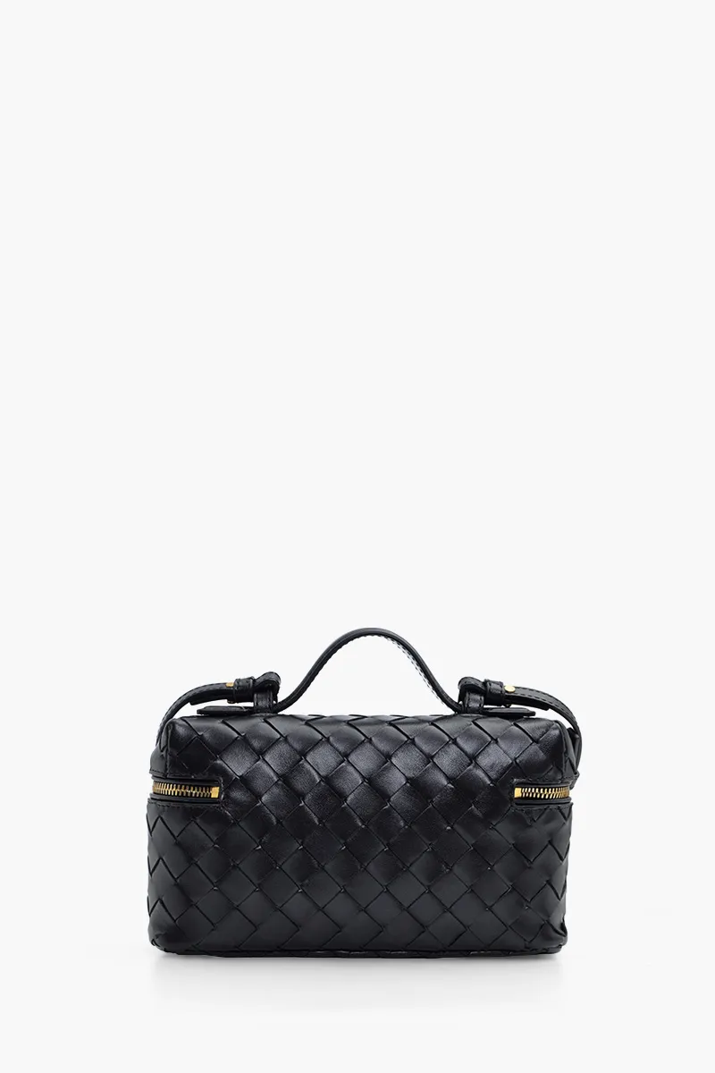 BOTTEGA VENETA Bang Bang Vanity Case Intrecciato Bag in Black GHW 1