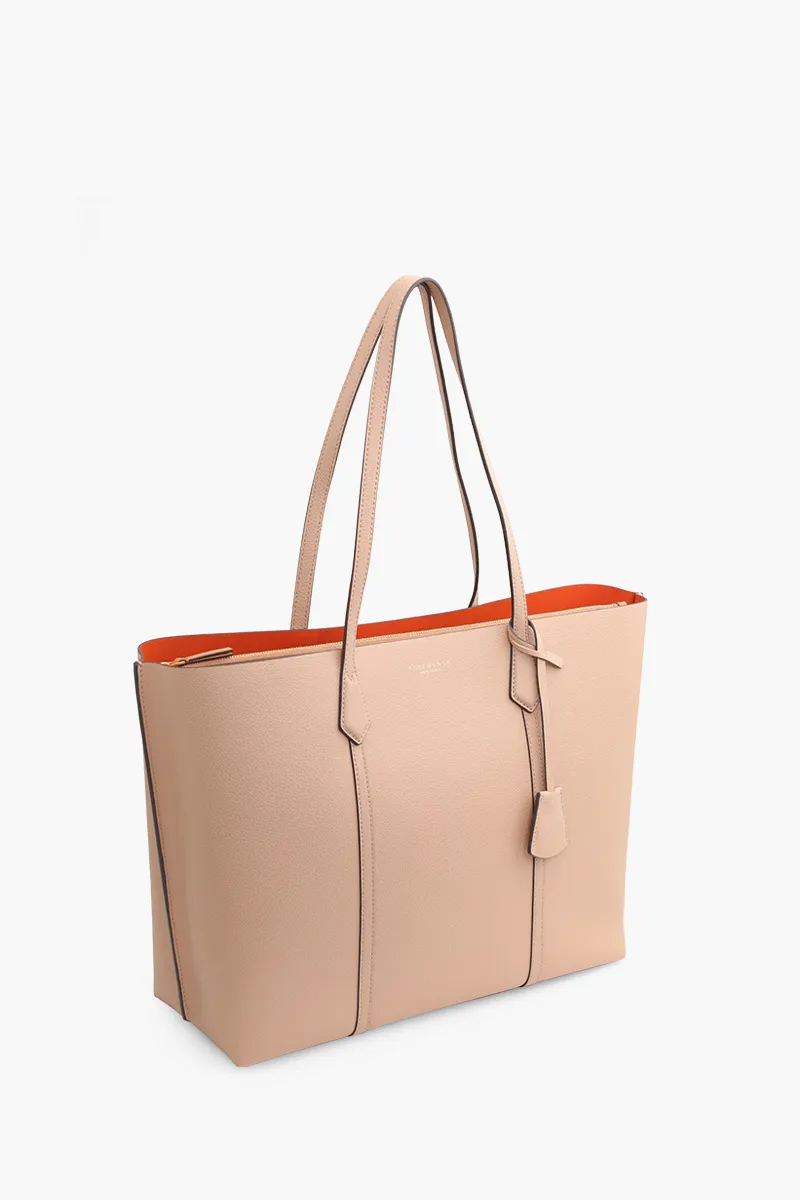 TORY BURCH Large Perry Triple Compartment Tote in Devon Sand 2