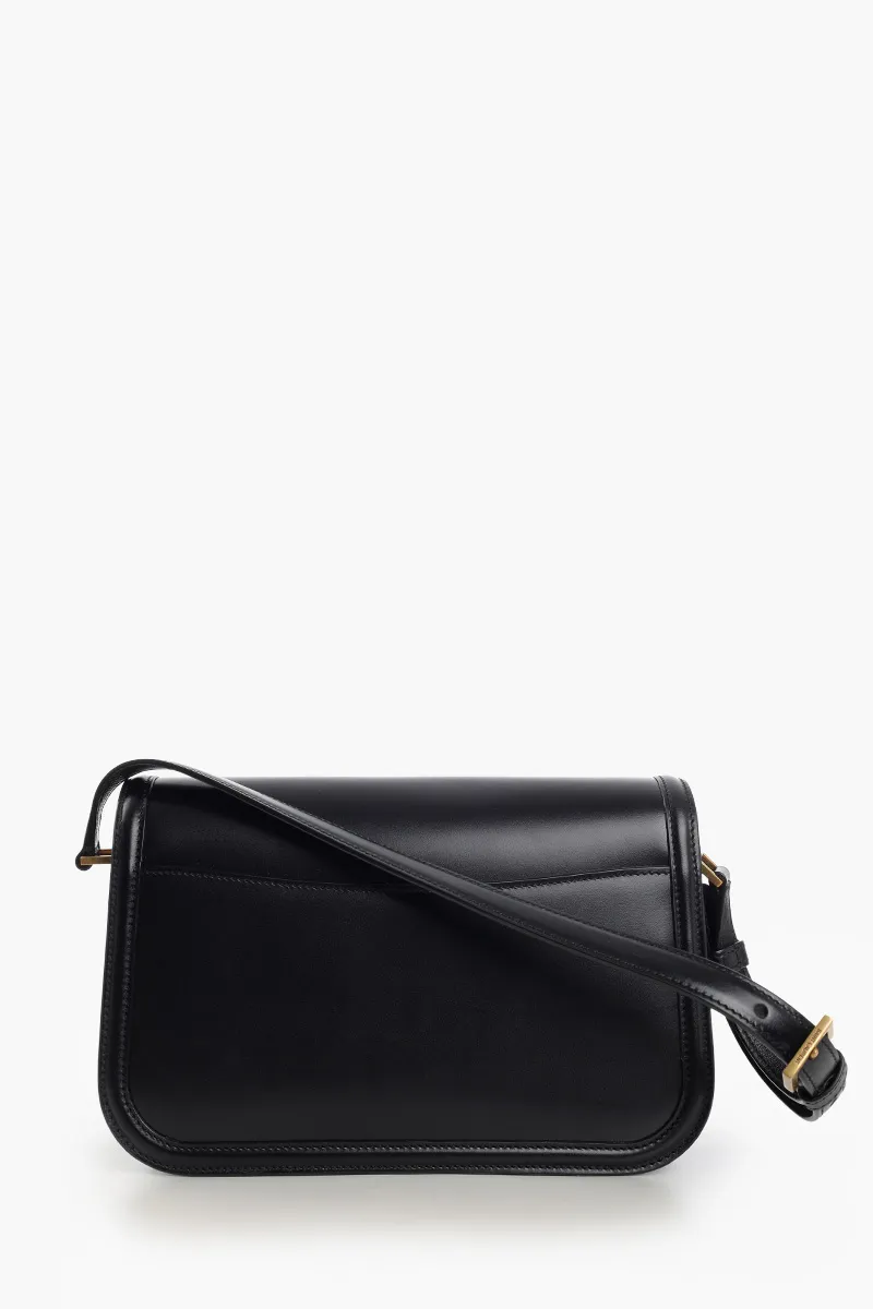 SAINT LAURENT Small Solferino Shoulder Bag in Black Box Leather 2