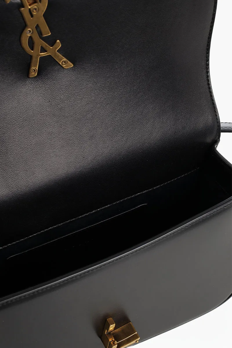 SAINT LAURENT Small Solferino Shoulder Bag in Black Box Leather 4