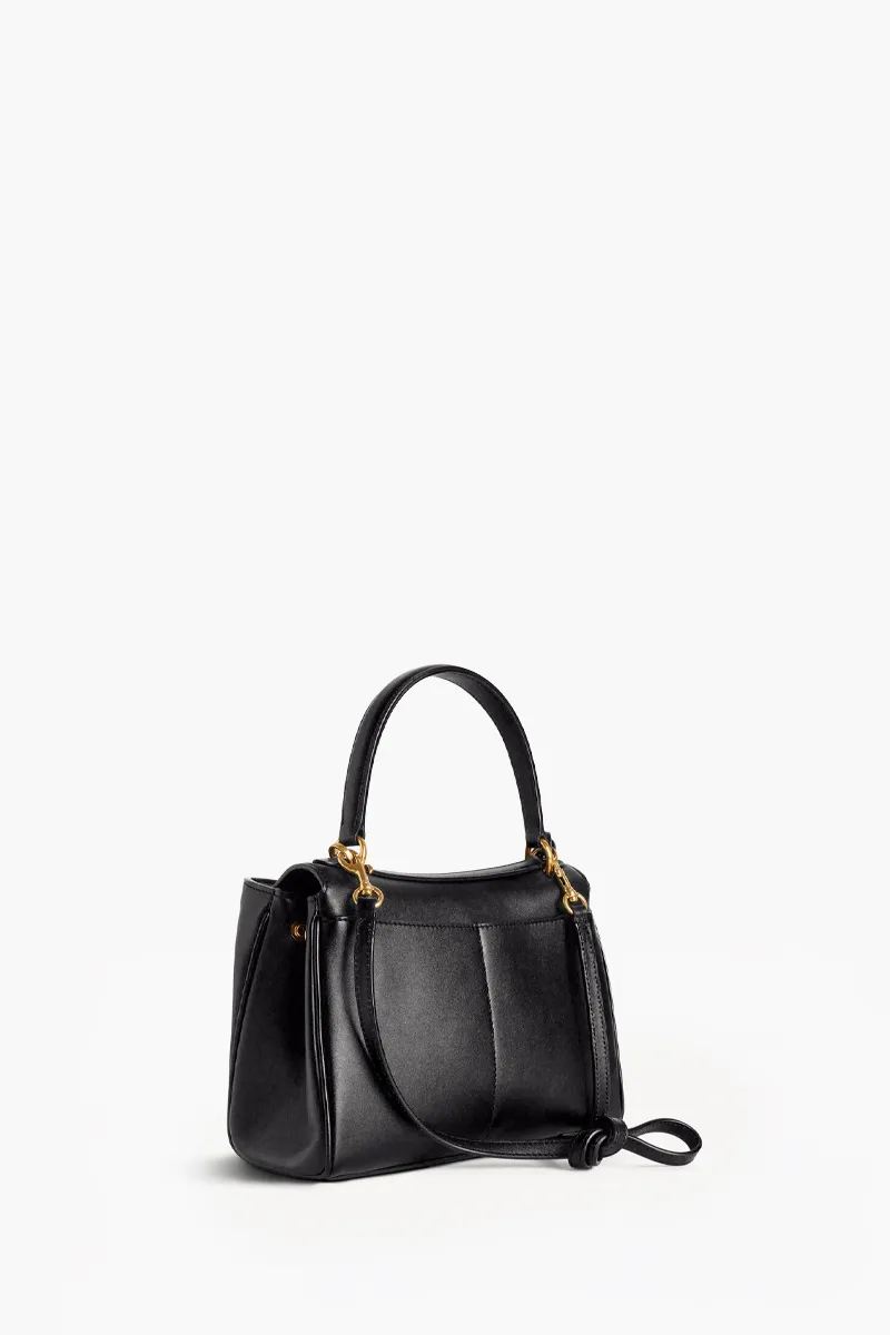 BALENCIAGA Mini Rodeo Handbag in Black Smooth Calfskin GHW 2
