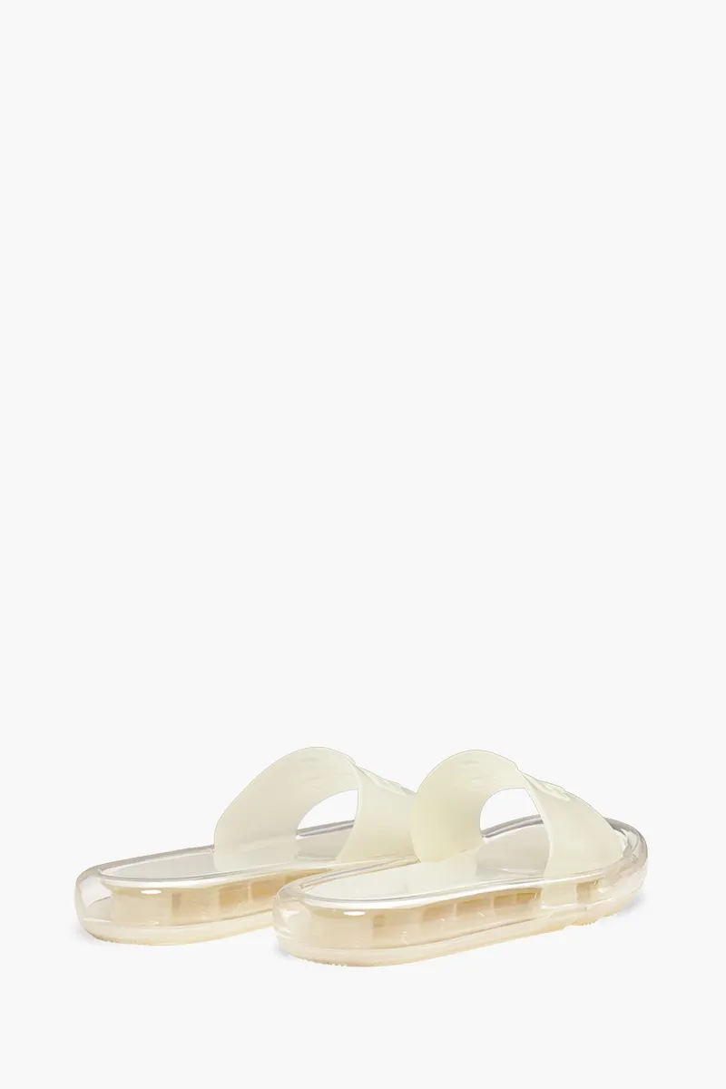 TORY BURCH Women Double T Bubble Jelly Slide Sandals in New Ivory 2