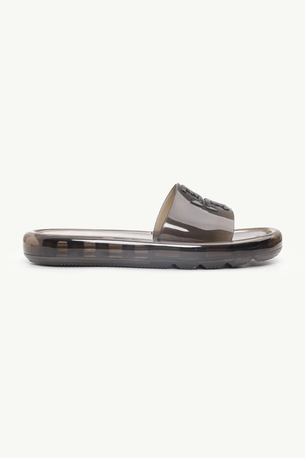 TORY BURCH Women Double T Bubble Jelly Slide Sandals in Perfect Black 0