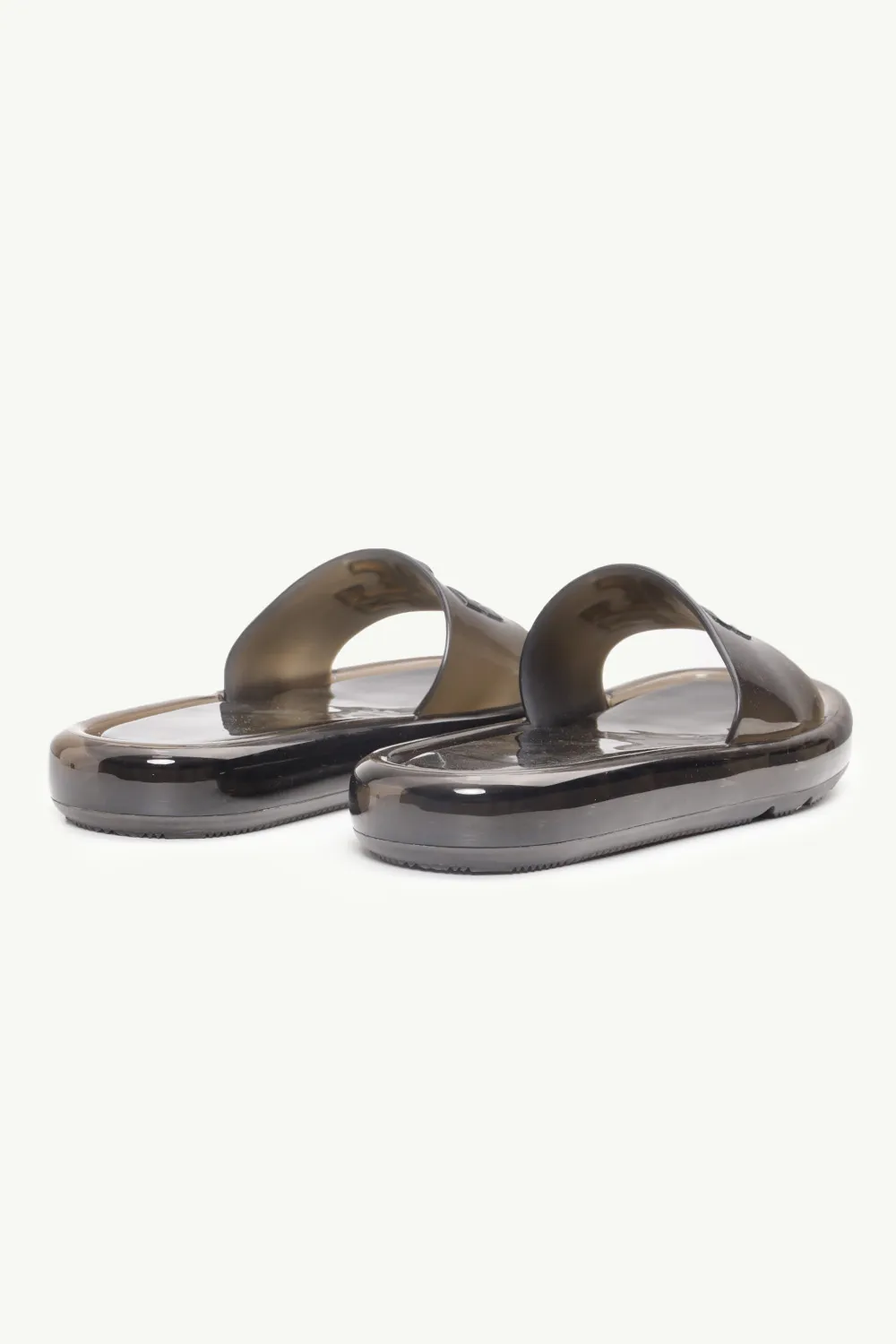 TORY BURCH Women Double T Bubble Jelly Slide Sandals in Perfect Black 2