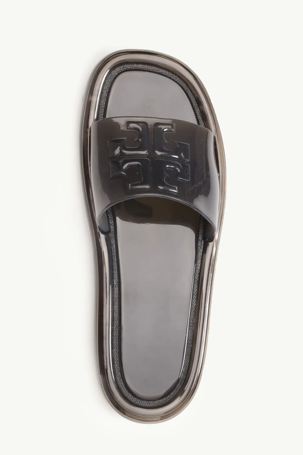 TORY BURCH Women Double T Bubble Jelly Slide Sandals in Perfect Black 3