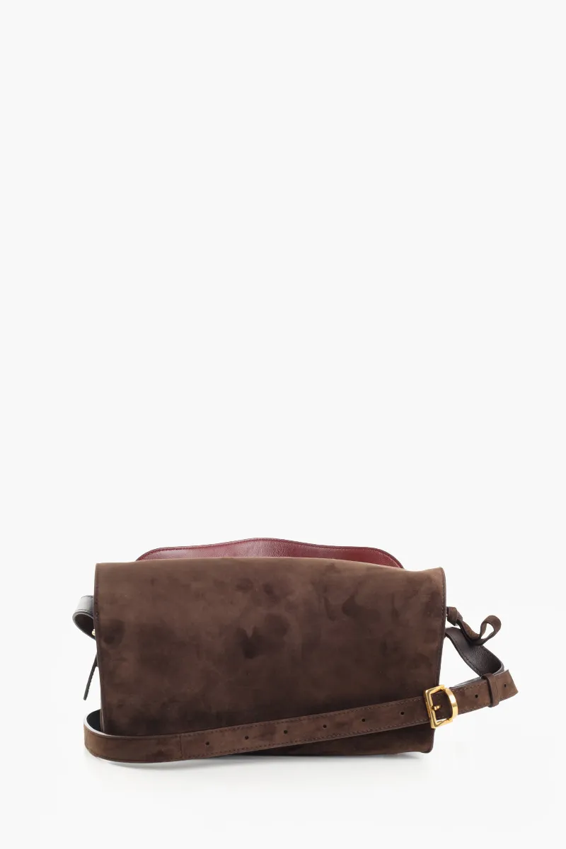 BALENCIAGA Medium Le 7 Shoulder Bag in Mocha Suede Calfskin 2