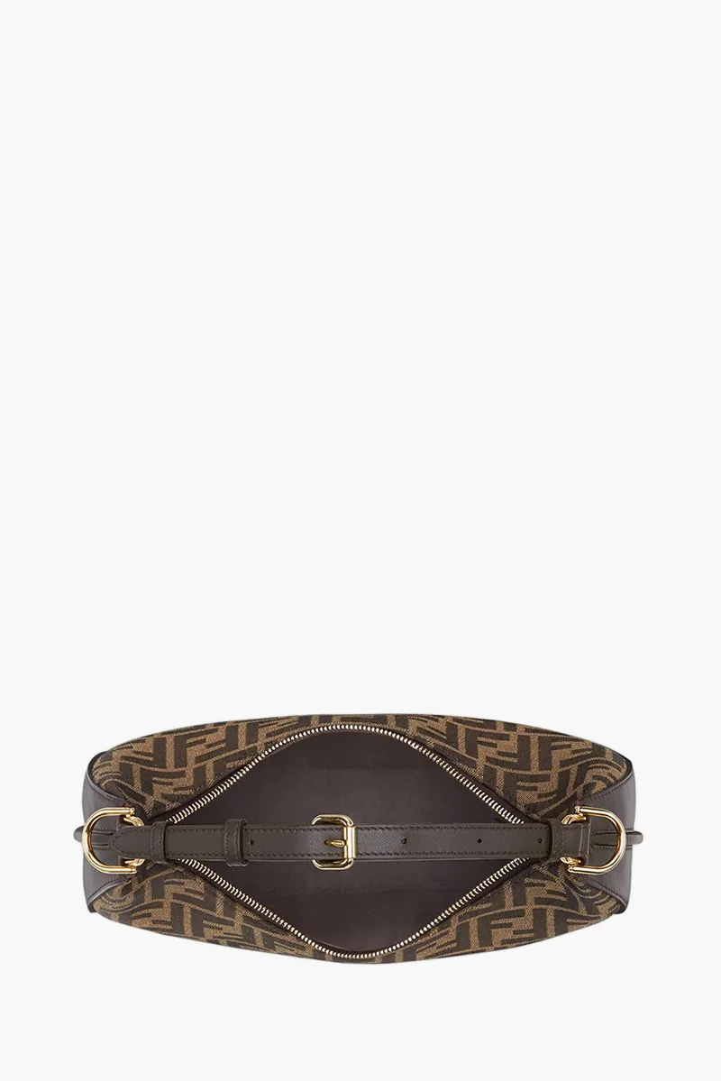 FENDI Small Fendigraphy Hobo Bag in Brown with FF Logo 4
