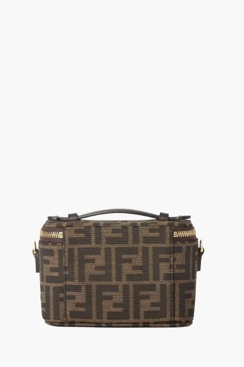FENDI Mini FF Jacquard Vanity Shoulder Bag in Brown Tobacco 2
