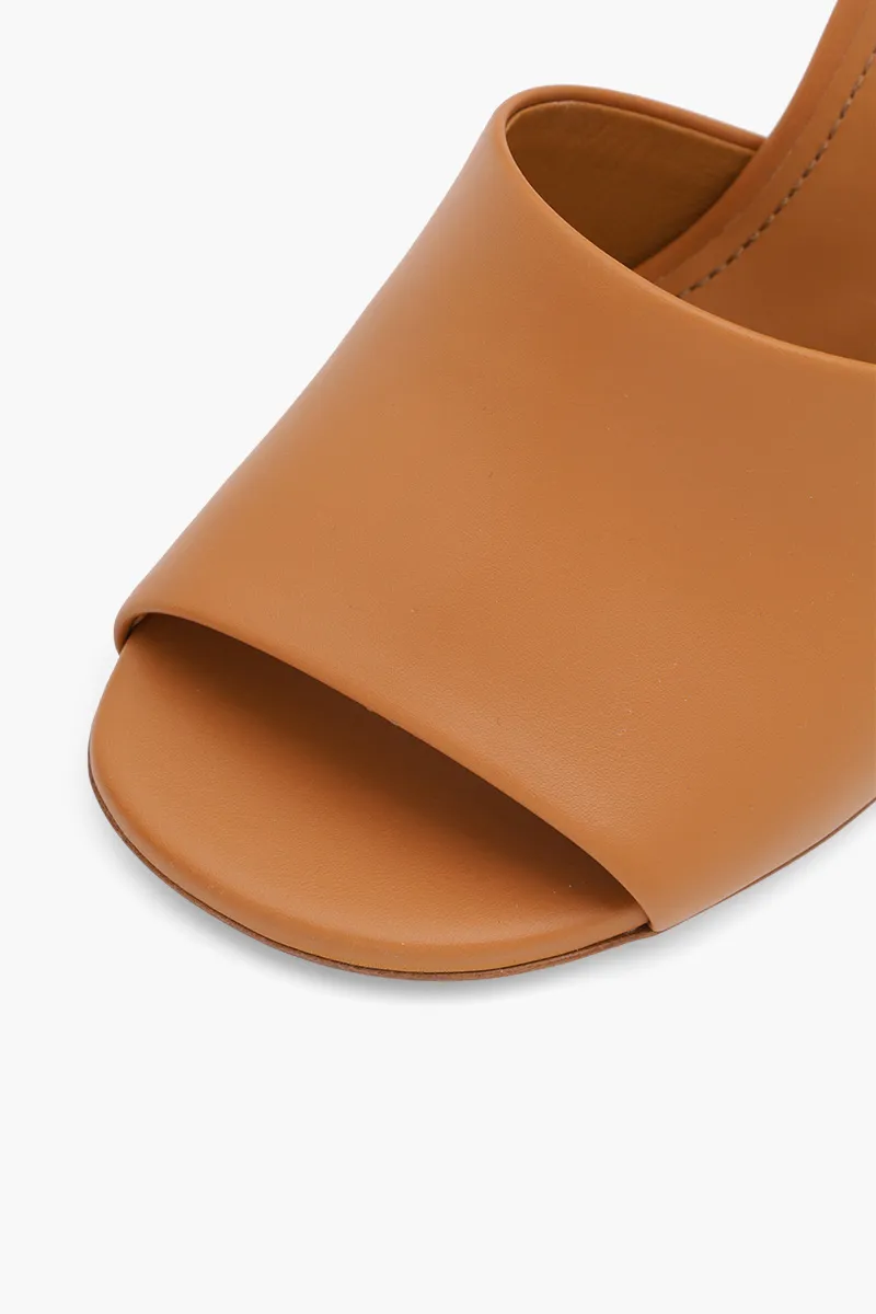 FENDI Women First Open Toe Sandals 105mm in Caramel Leather with Diagonal F-Shaped Heels 4