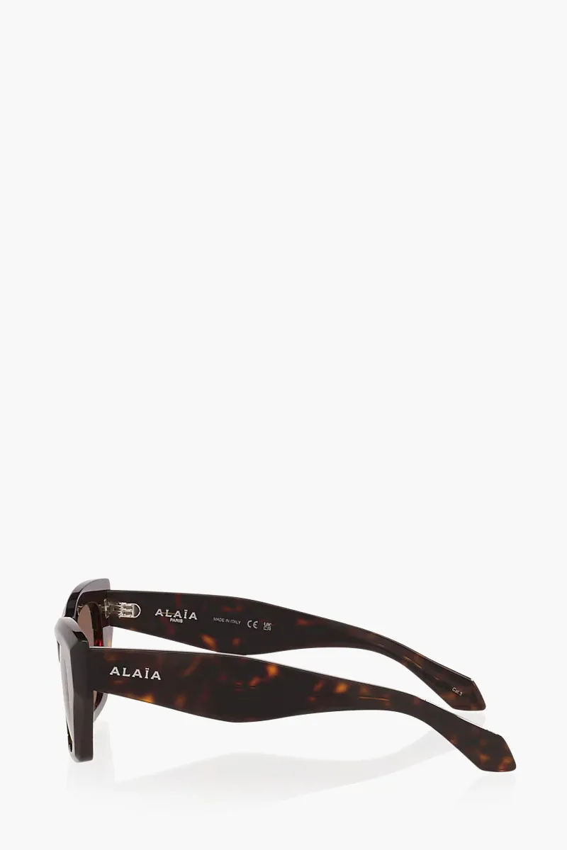 ALAIA Rectangular Sunglasses in Havana/Brown Acetate 1