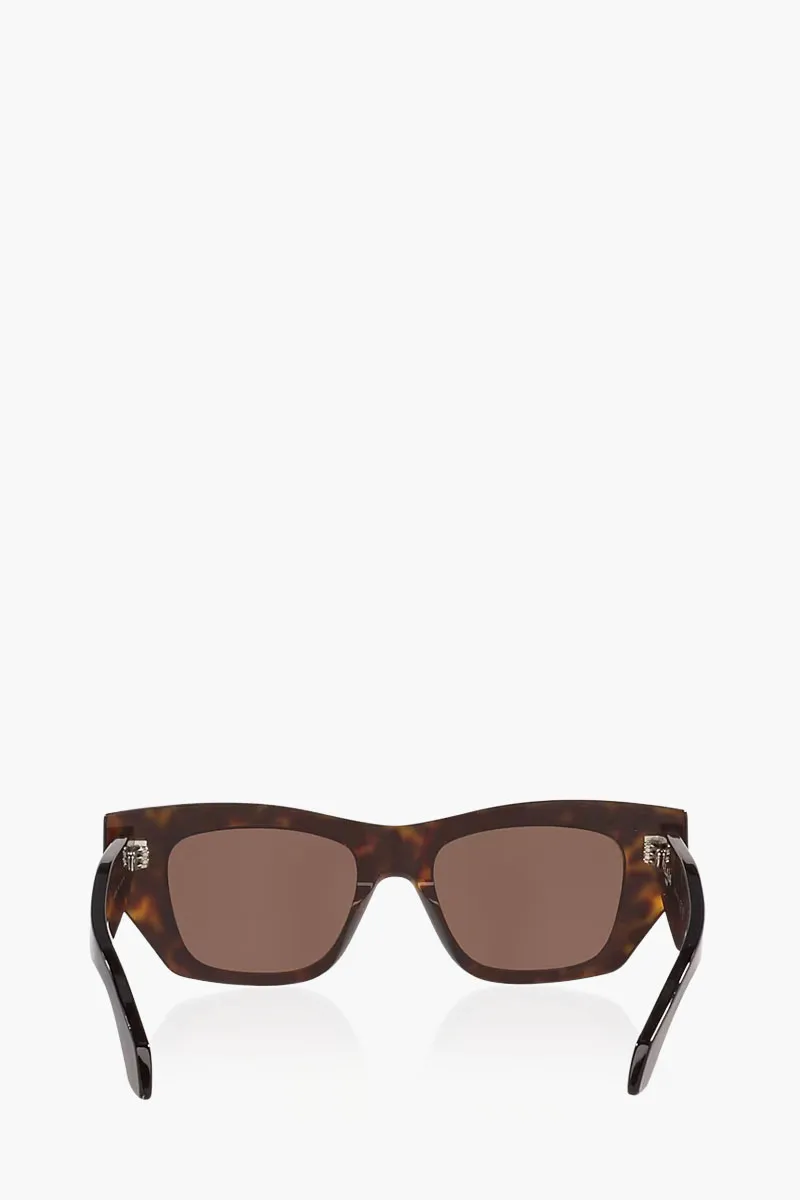 ALAIA Rectangular Sunglasses in Havana/Brown Acetate 3