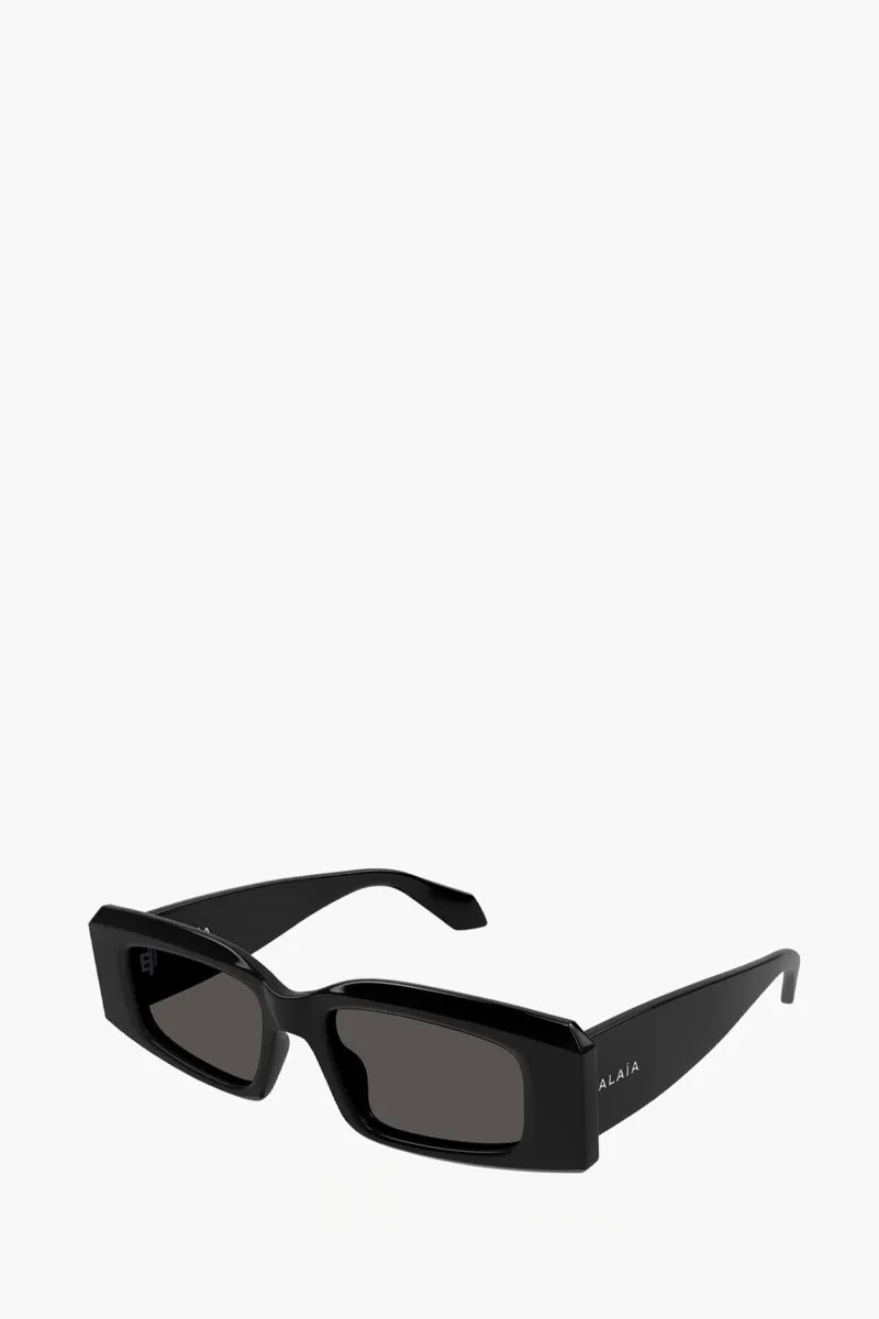ALAIA Rectangular sunglasses in Black/Black/Grey Acetate 1