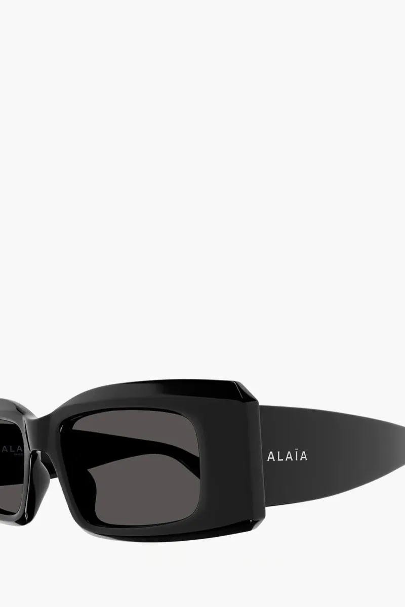 ALAIA Rectangular sunglasses in Black/Black/Grey Acetate 2