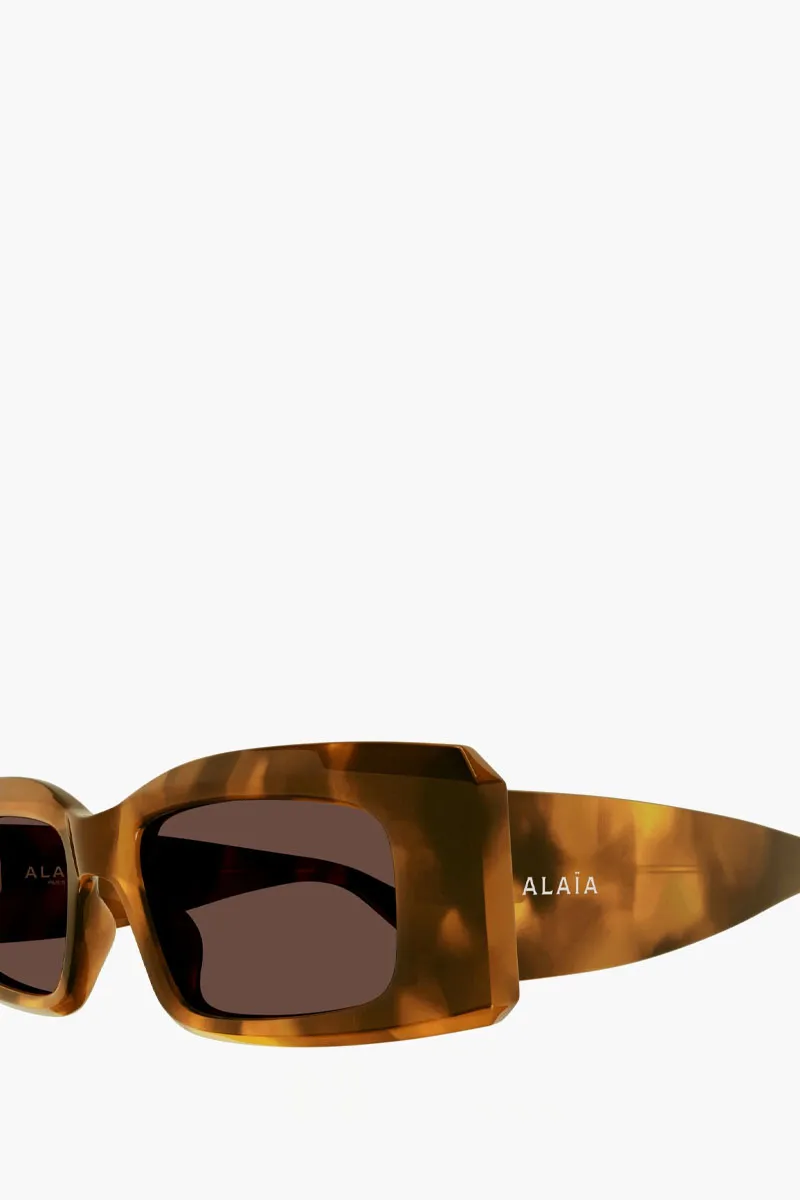 ALAIA Rectangular sunglasses in Havana/Havana/Brown Acetate 2