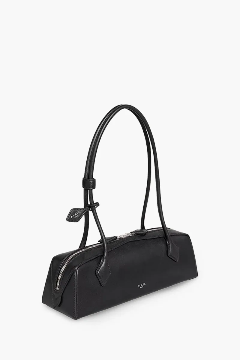ALAIA Medium Le Teckel Bag in Black Goatskin Leather 2