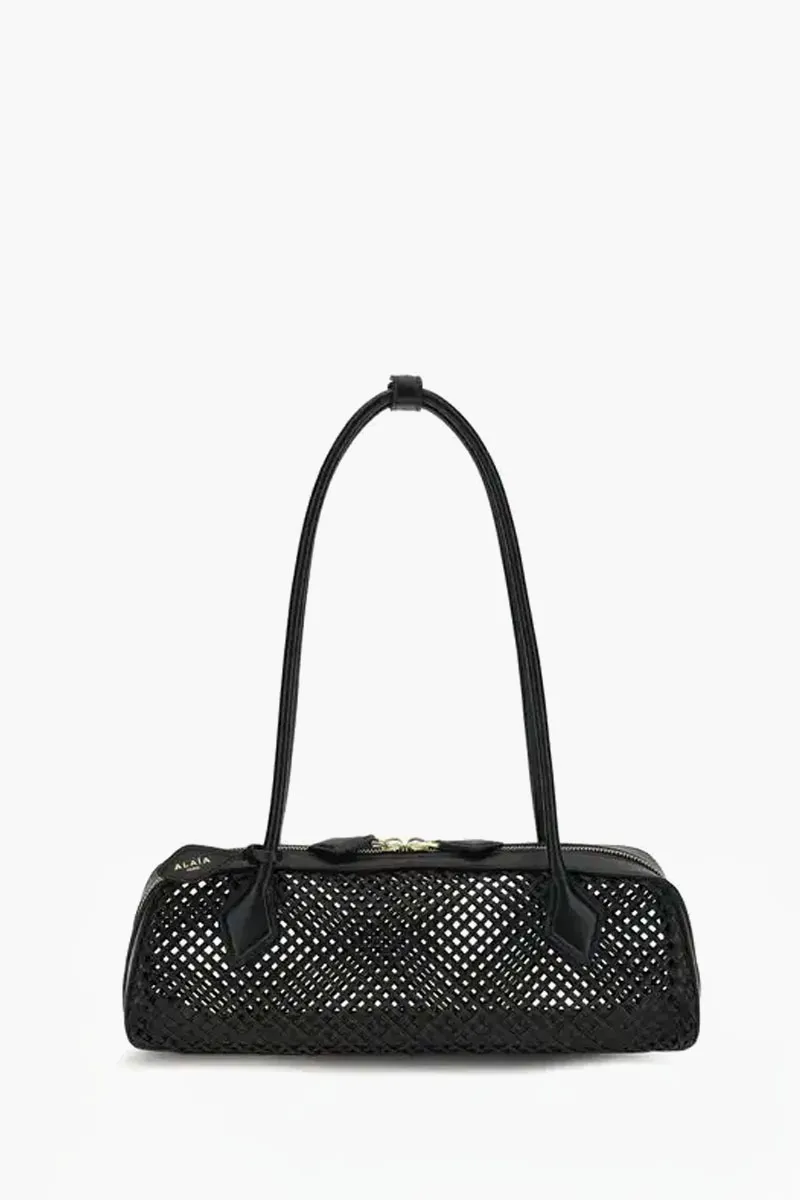 ALAIA Medium Le Teckel Bag in Black Calfskin 0