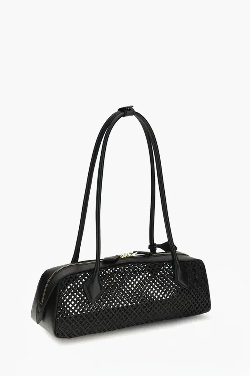 ALAIA Medium Le Teckel Bag in Black Calfskin 2