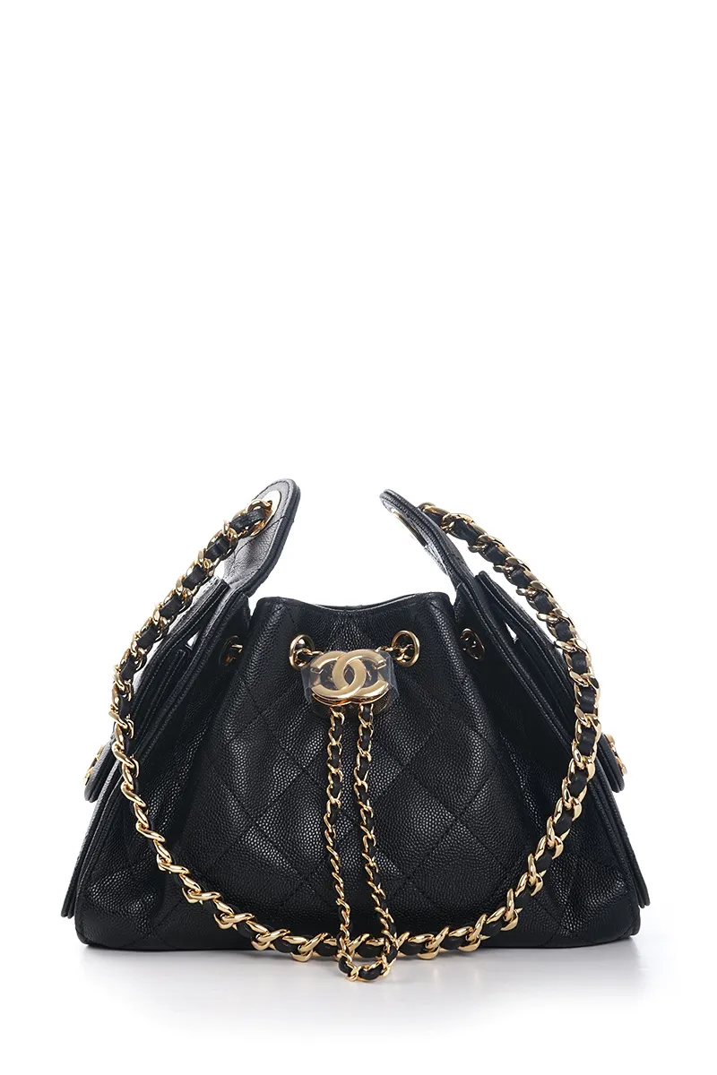 CHANEL Mini 25 C25 Handbag in Black Caviar Leather GHW
0