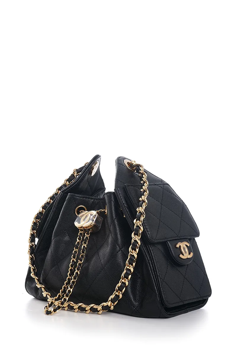 CHANEL Mini 25 C25 Handbag in Black Caviar Leather GHW
1