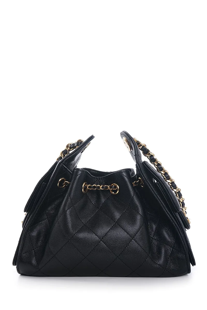 CHANEL Mini 25 C25 Handbag in Black Caviar Leather GHW
2