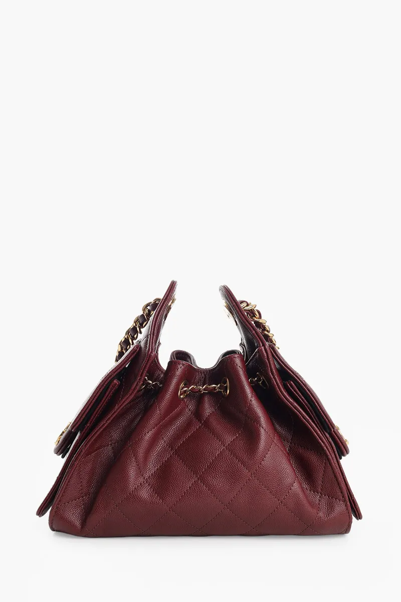 CHANEL Mini 25 C25 Handbag in Burgundy Caviar Leather GHW
2