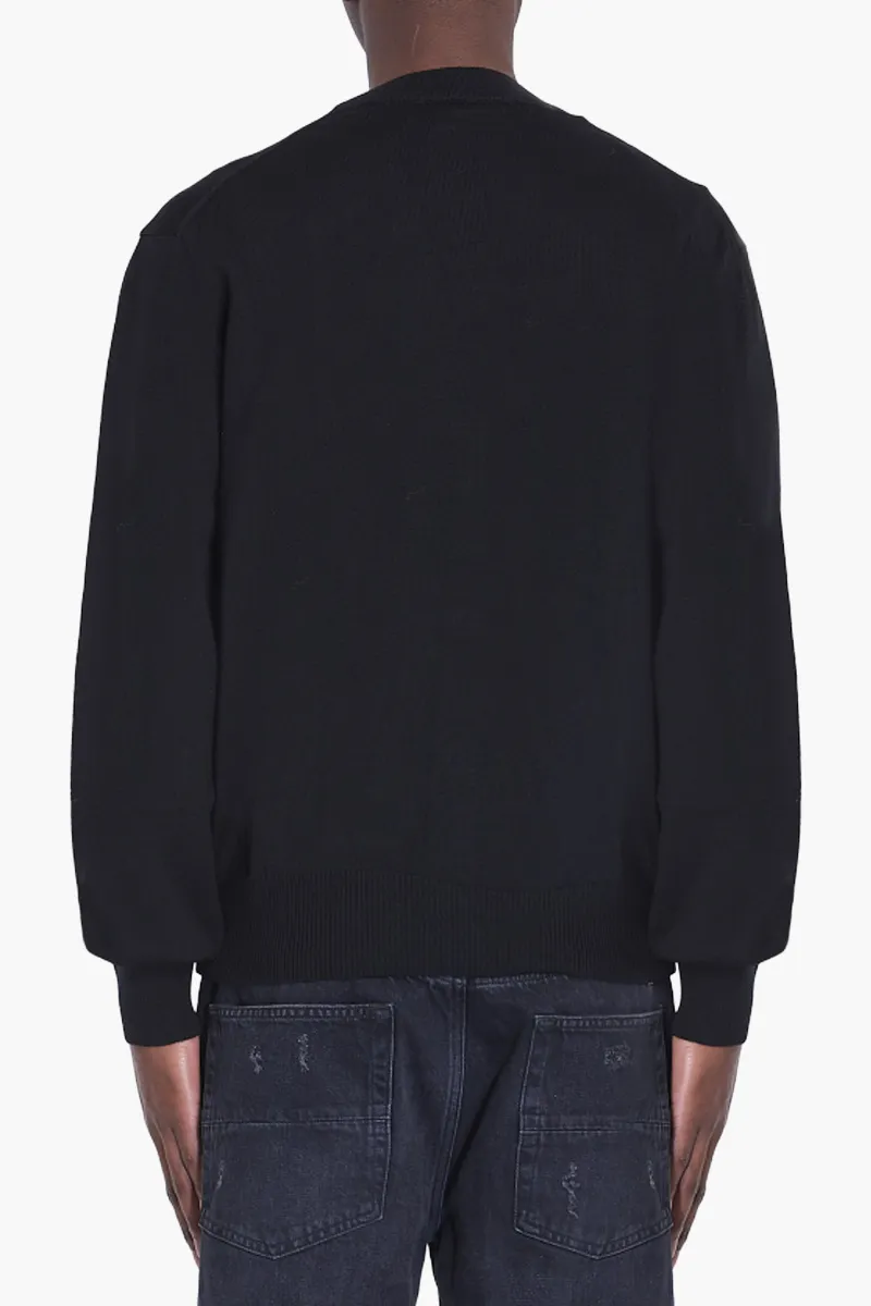 AMI Red Ami De Coeur Cardigan in Black Classic Merino Wool 2