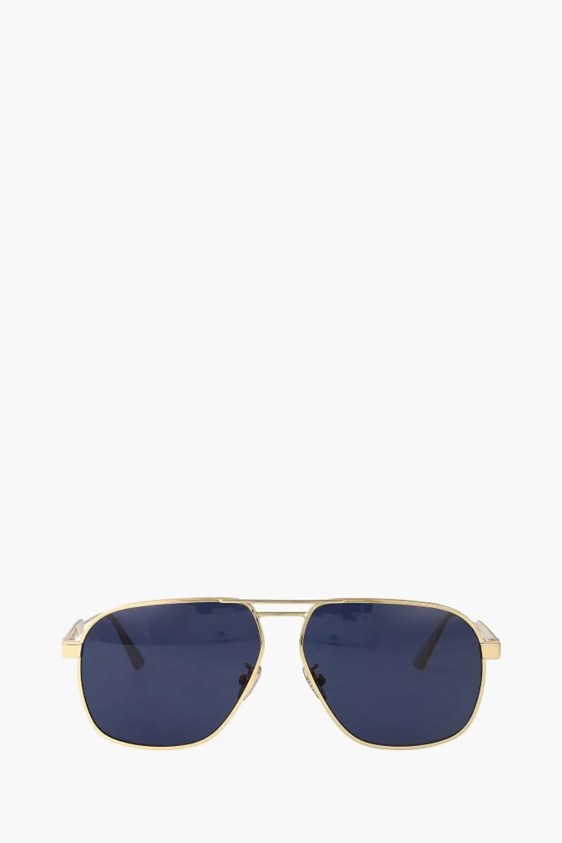 CHRISTIAN DIOR DiorCannage A3U Pilot Sunglasses in Gold/Blue Metal 0