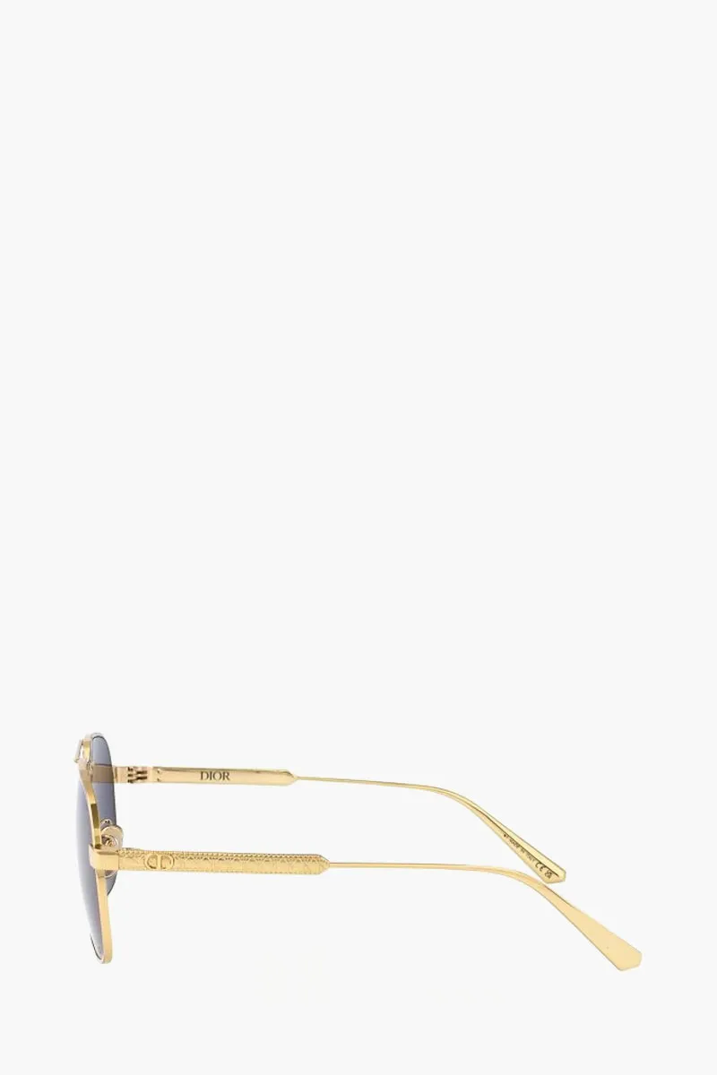 CHRISTIAN DIOR DiorCannage A3U Pilot Sunglasses in Gold/Blue Metal 1