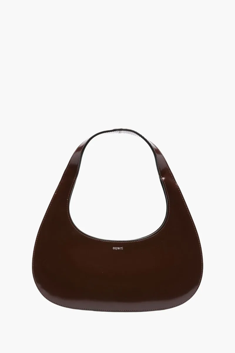 COPERNI Slim Swipe Baguette Top Handle Bag in Brown Leather 0