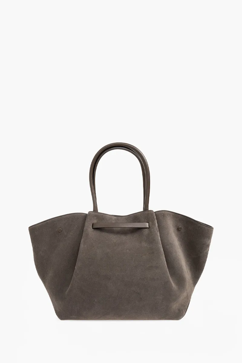 DEMELLIER The New York Handbag in Deep Olive Suede Smooth 1