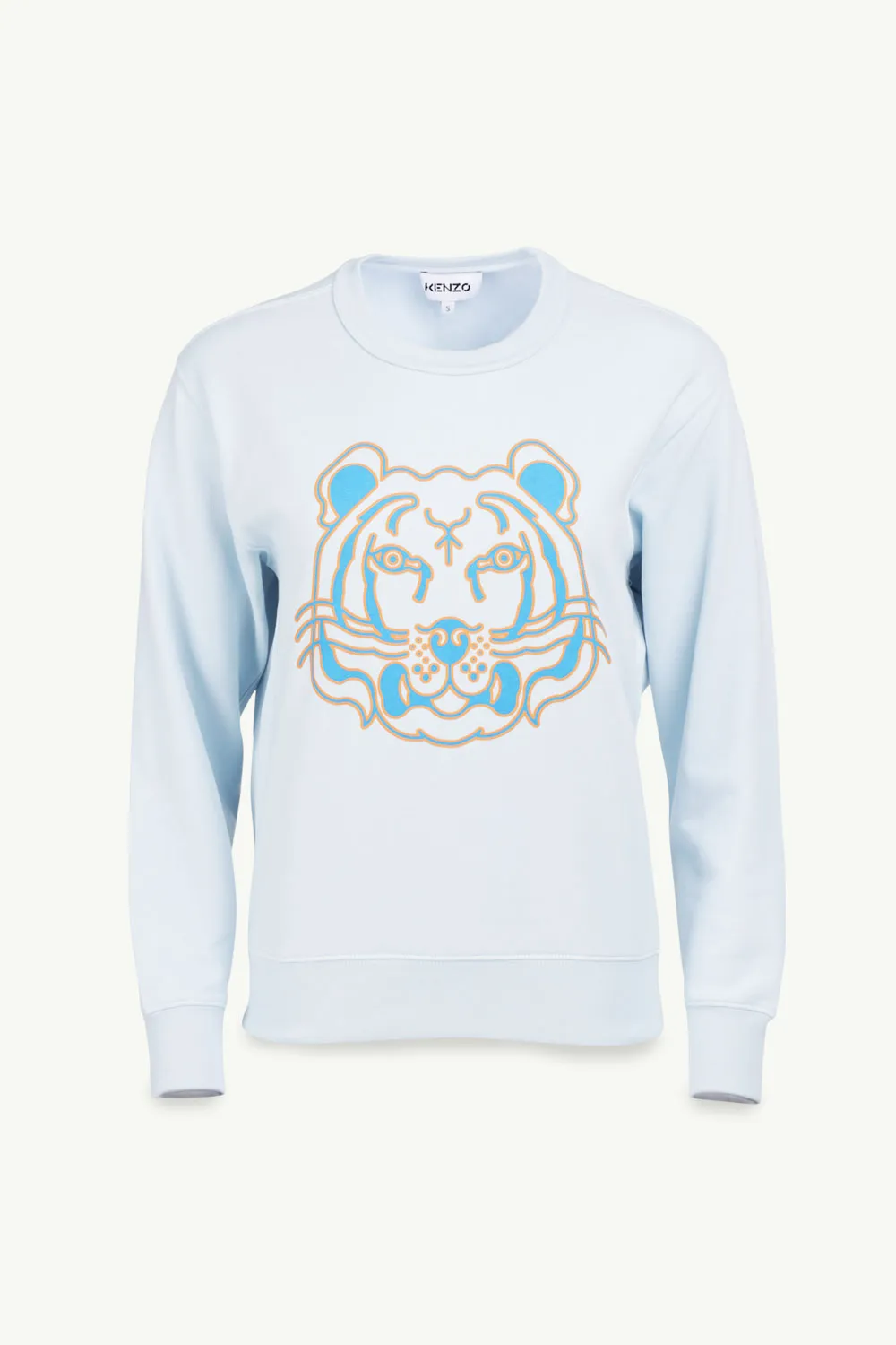 KENZO Women K Tiger Two Tone Sweatshirt in Light Blue 0