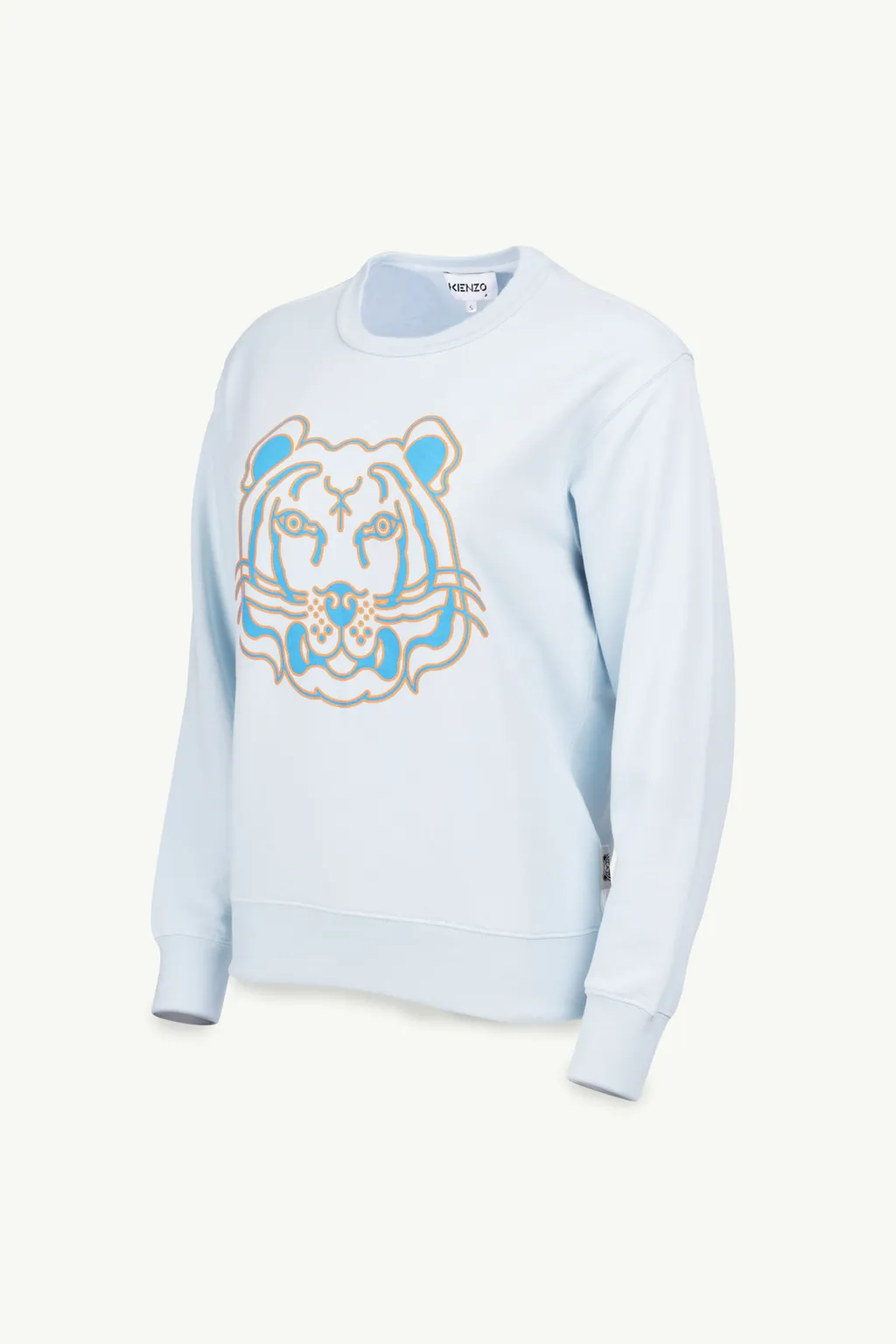 KENZO Women K Tiger Two Tone Sweatshirt in Light Blue 2