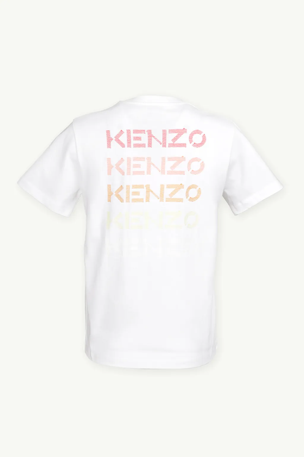 KENZO Women Gradient Logo Loose Fit T-Shirt in White Multicolor 1