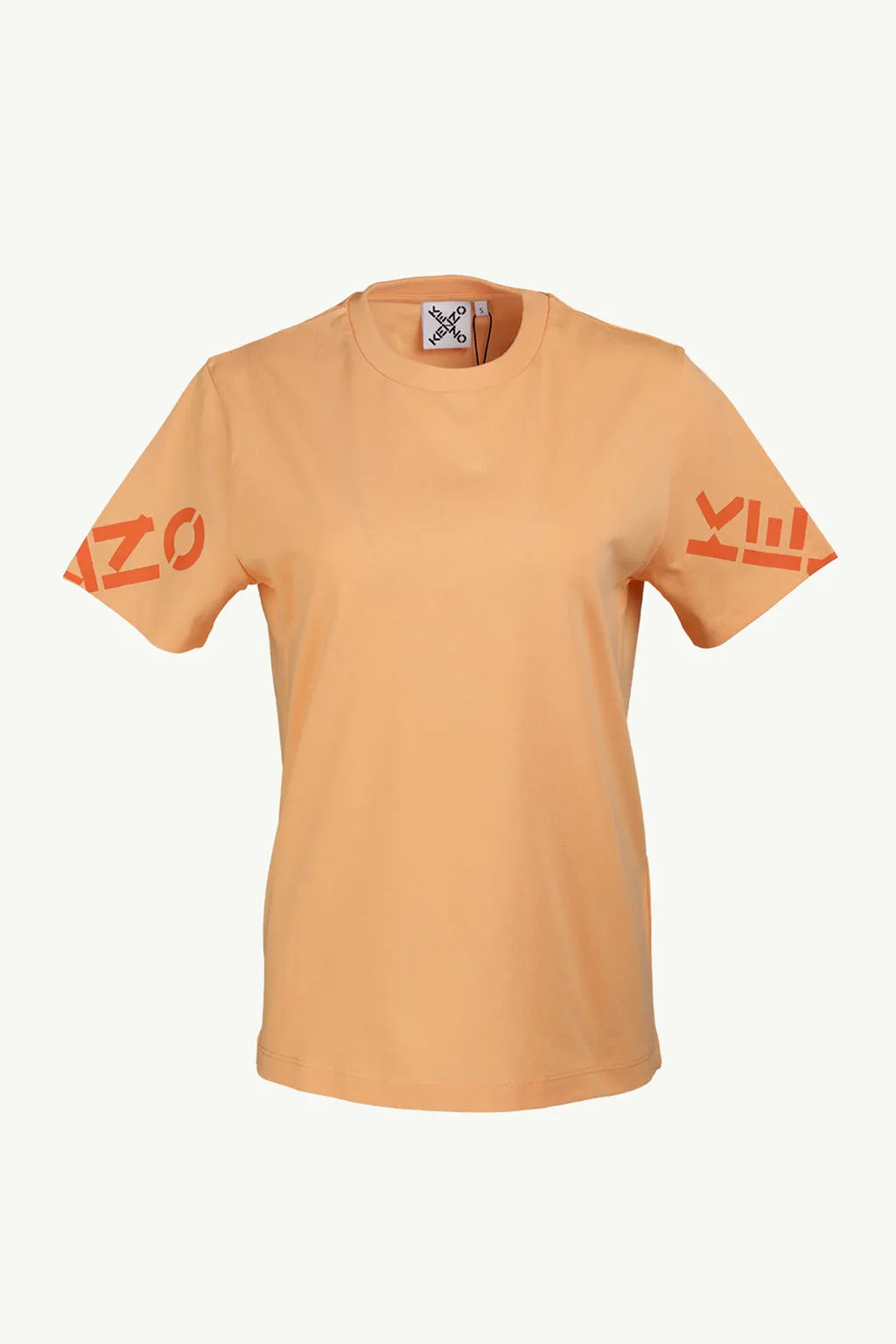 KENZO Women Sport 'Big X' on Sleeve Loose T-Shirt in Apricot 0