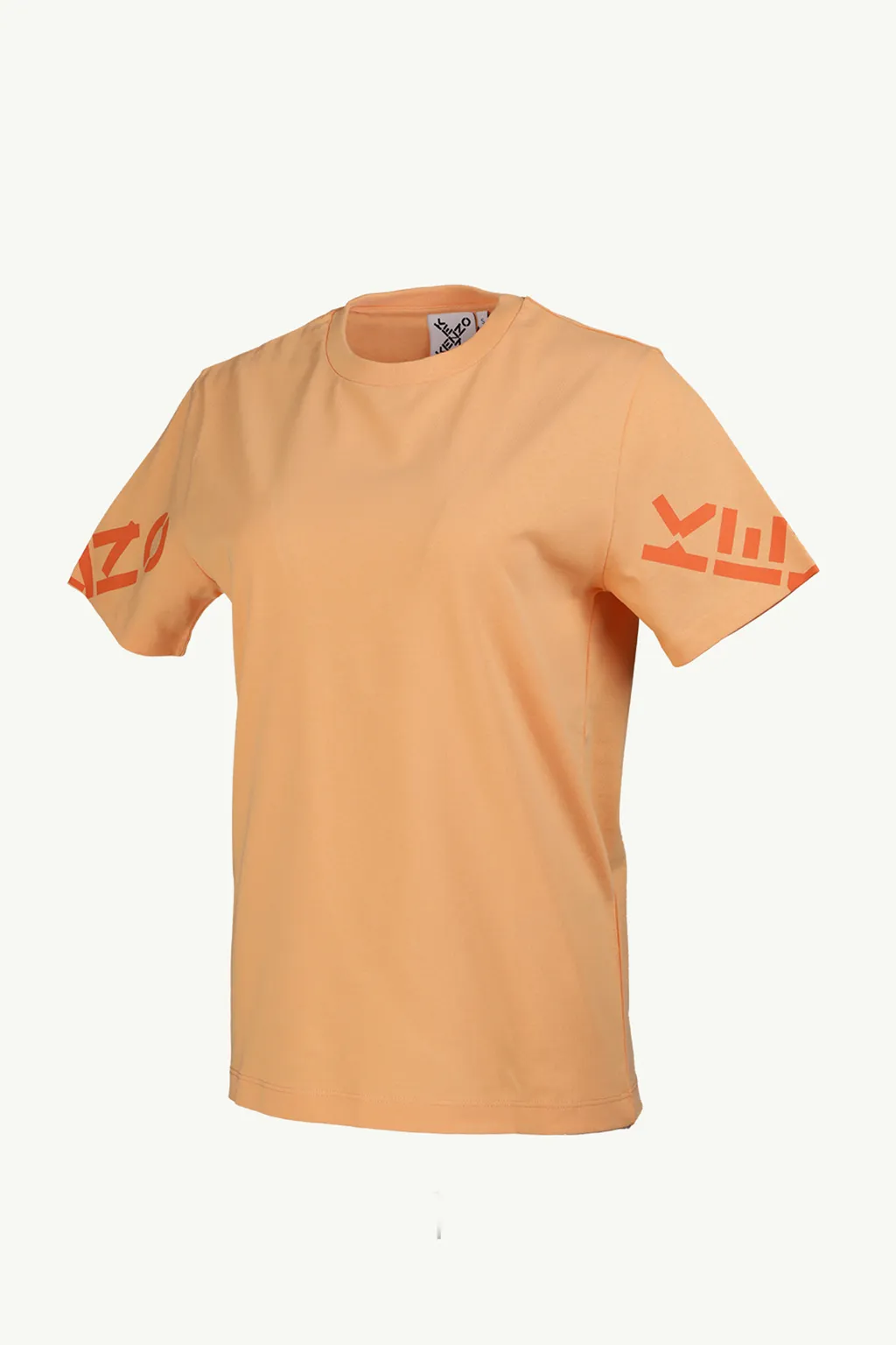 KENZO Women Sport 'Big X' on Sleeve Loose T-Shirt in Apricot 2