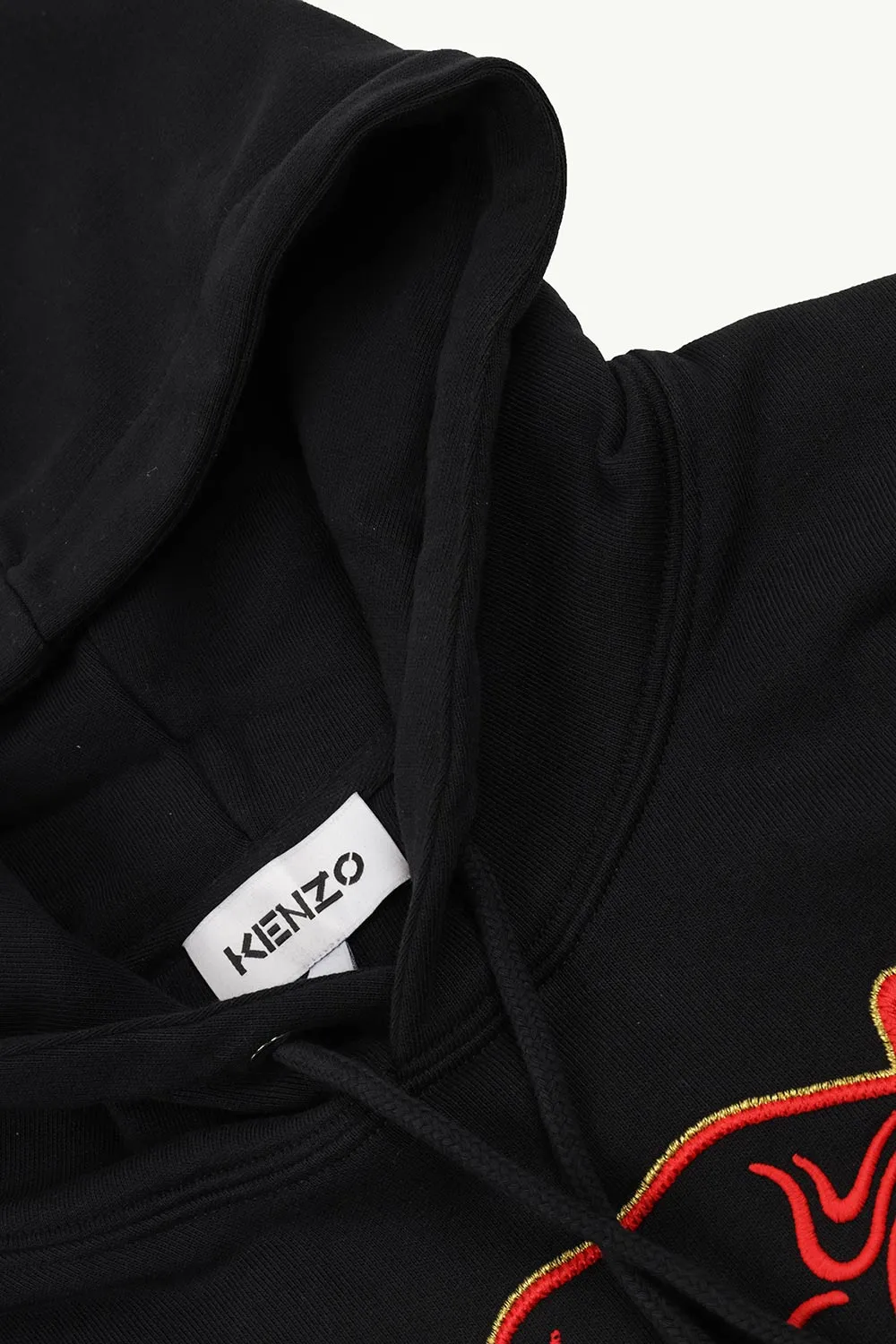 KENZO Men Embroidered Tiger 'The Year of The Tiger Capsule' Sweatshirt in Black/Red with Hoodie 3
