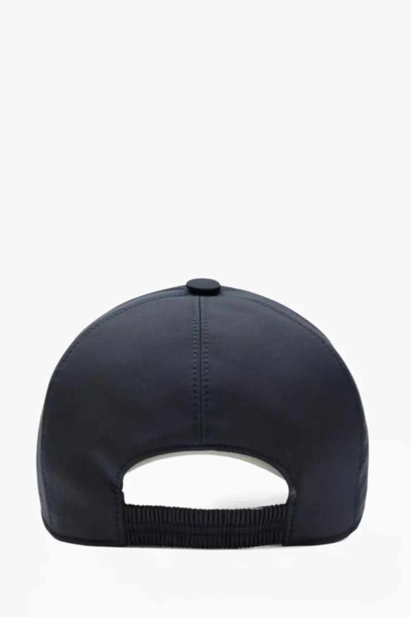 LORO PIANA Baseball Cap in Blue Navy/Ivory Nylon with Loro Piana Logo 2