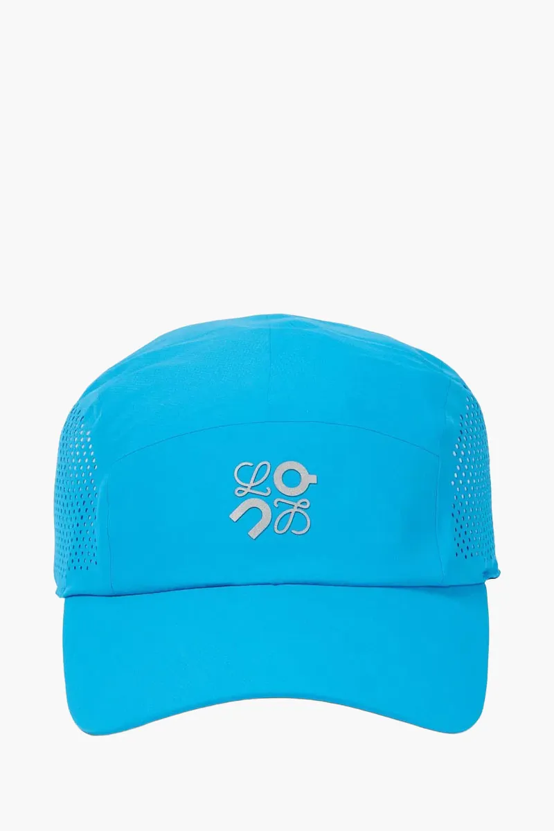 LOEWE X ON Logo Printed Baseball Cap in Blue Recycled Polyester 0