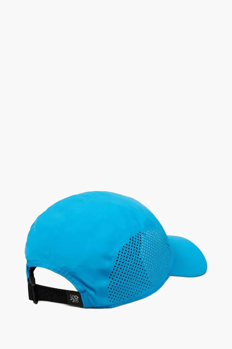 LOEWE X ON Logo Printed Baseball Cap in Blue Recycled Polyester 1