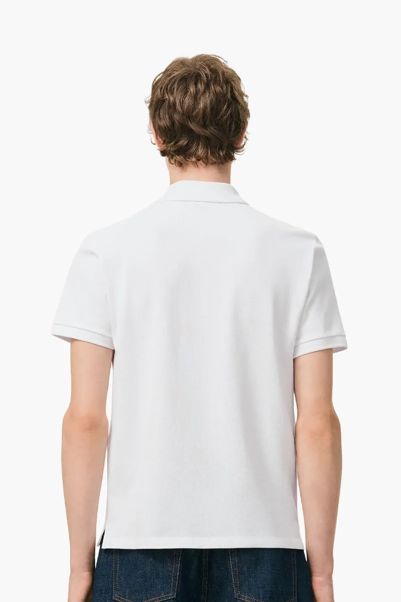 AMI Men De Coeur Short Sleeves Polo Shirt in White Cotton 2