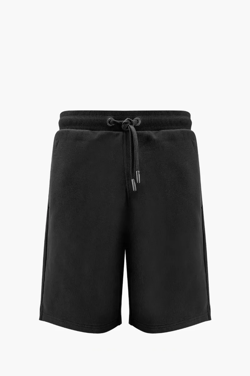 AMI Paris Jogging Shorts in Black Cotton 0