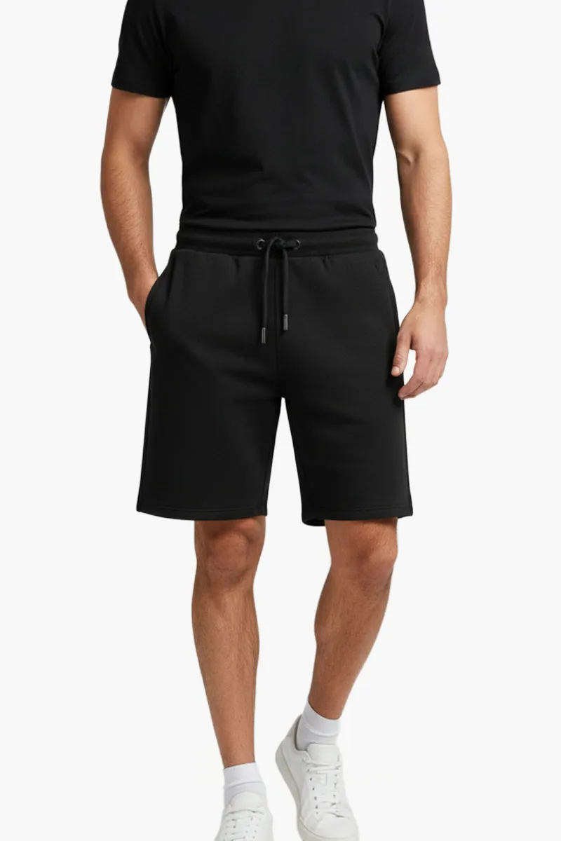 AMI Paris Jogging Shorts in Black Cotton 3