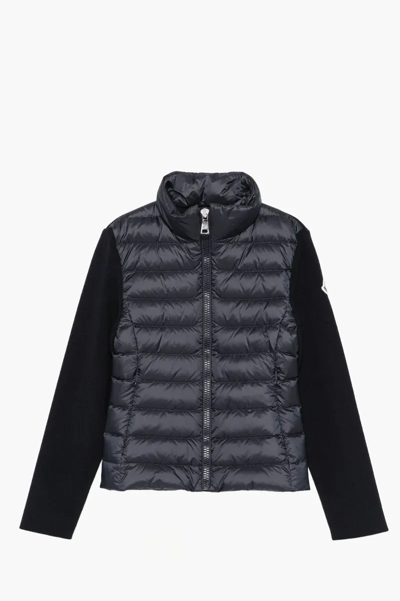 MONCLER Kid Padded Wool Zip-Up Cardigan in Black 0
