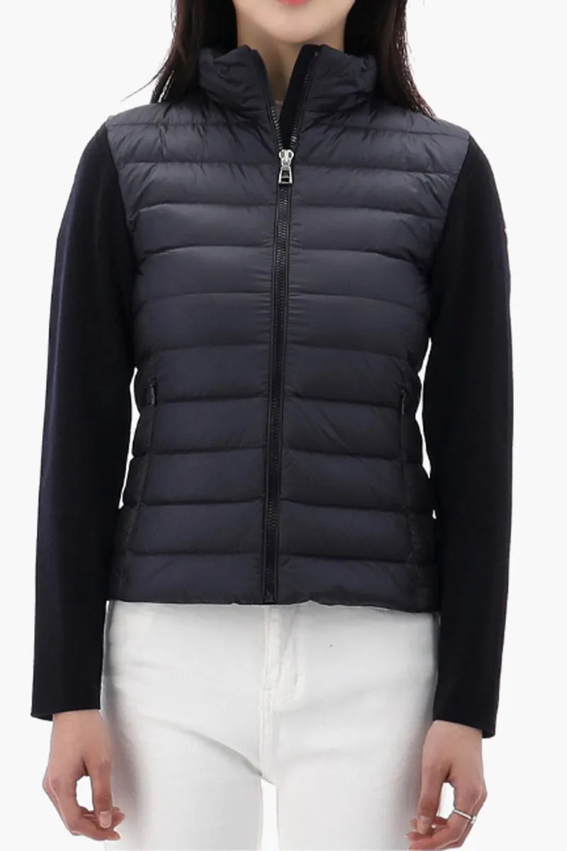 MONCLER Kid Padded Wool Zip-Up Cardigan in Black 1