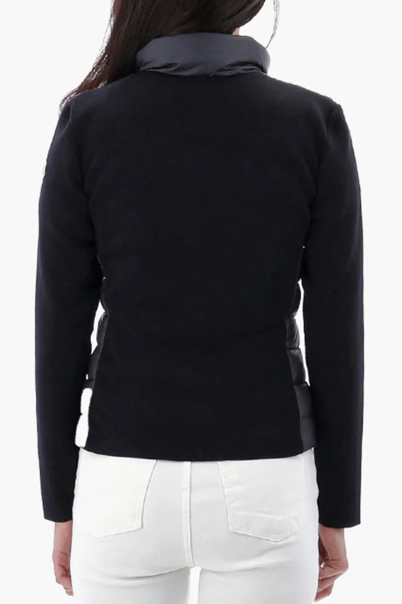 MONCLER Kid Padded Wool Zip-Up Cardigan in Black 2