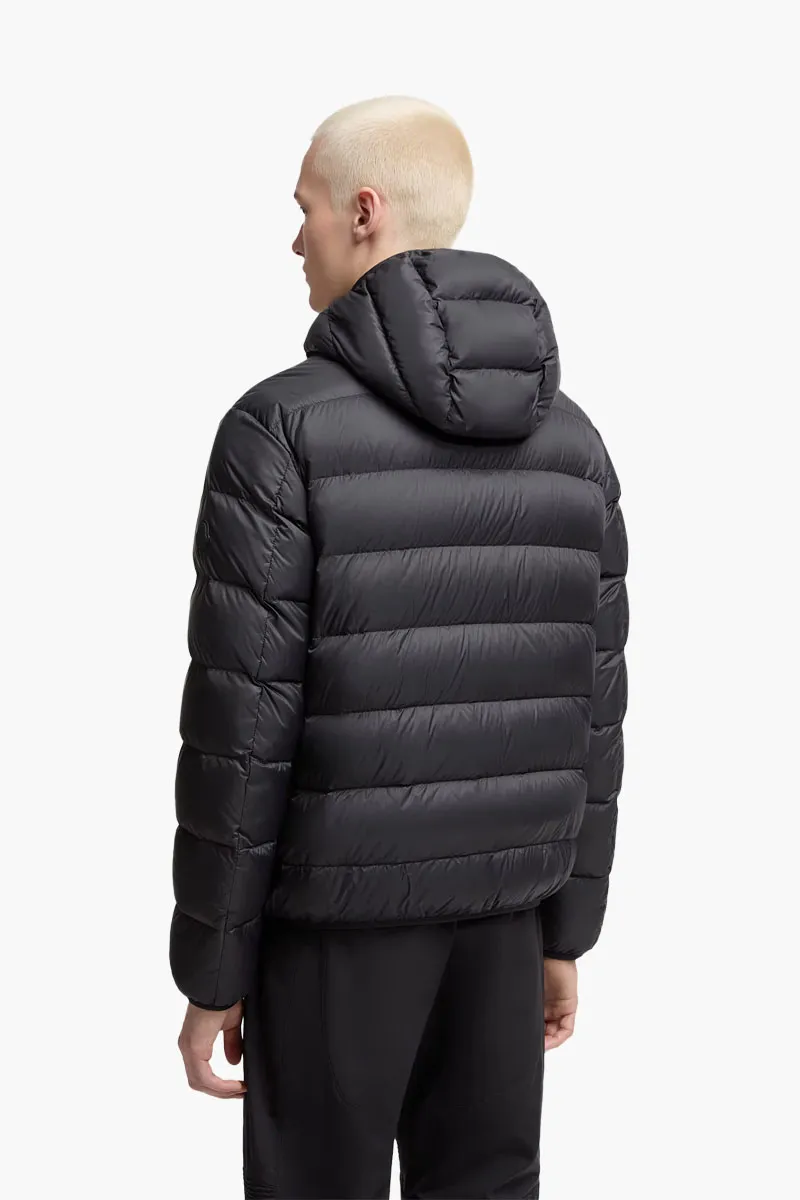 MONCLER Men Erdon Short Down Jacket in Black Nylon with Hoodie 2