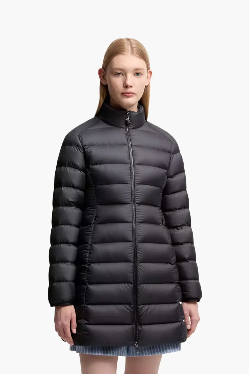 MONCLER Women Igesse Mid-Length Down Jacket in Black Polyester 1