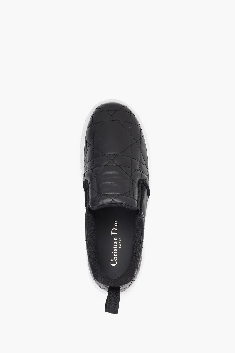 CHRISTIAN DIOR Solar Padded Slip-On Sneakers in Black Quilted 3