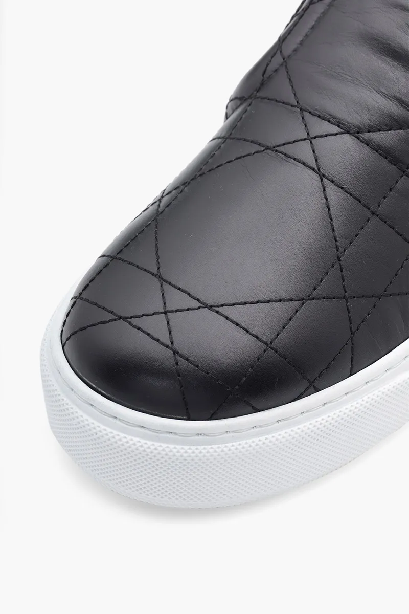 CHRISTIAN DIOR Solar Padded Slip-On Sneakers in Black Quilted 4
